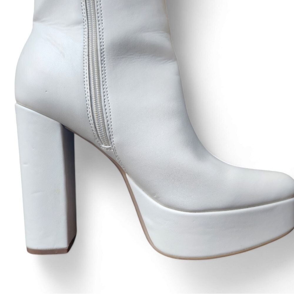 Marc fisher Lolita Boots Cream 10 - Picture 8 of 14